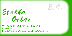 etelka orlai business card